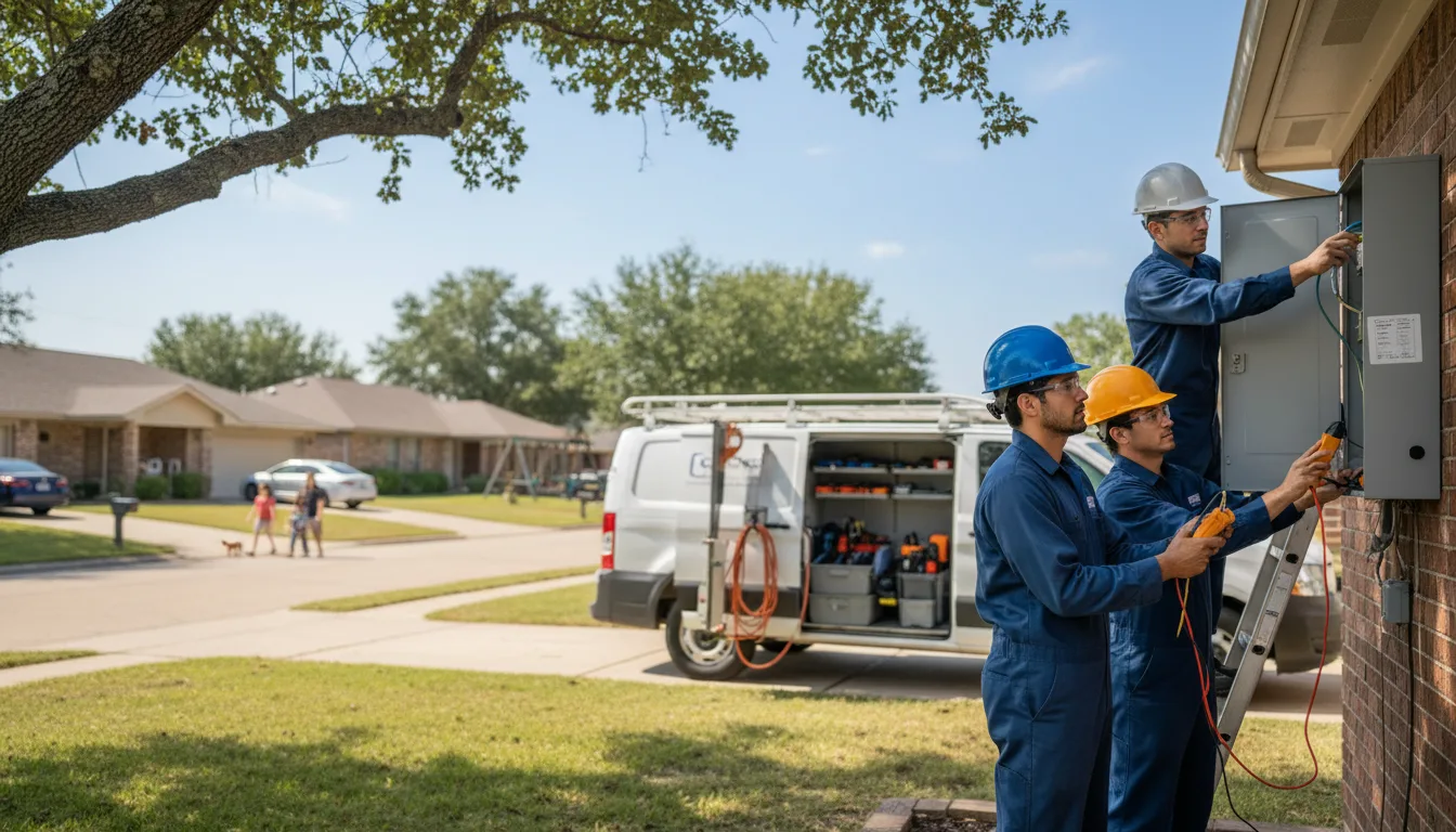 Certified electrician providing emergency electrical services in Manor, GA